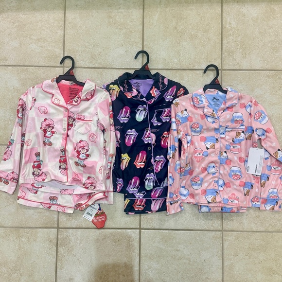 Lot of 3 NWT! Pajamas Sets Medium 7/8 Girls